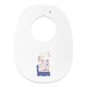 Audio Circuit PCB Kunst - Baby Bio slabbetje - wit - Voor