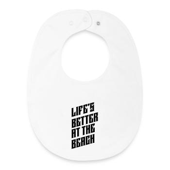 LA VIE EST MEILLEURE À LA PLAGE - Bavoir bébé bio - blanc - Devant