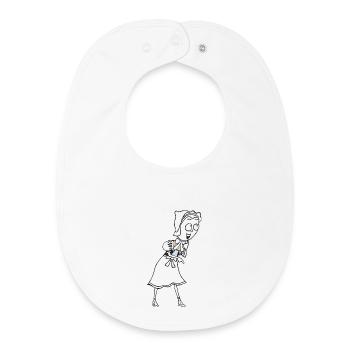 SERBSKA JANKA - contour - - Baby Organic Bib - white - Front