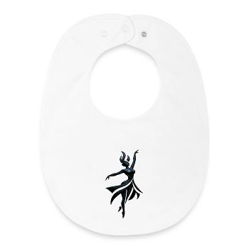 Shadow dancer in neon blue - Baby Organic Bib - white - Front