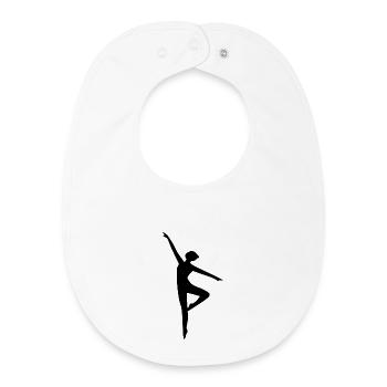 Sport Silhouetten Schatten Schattenfigur - Baby Organic Lätzchen - Weiß - Vorne