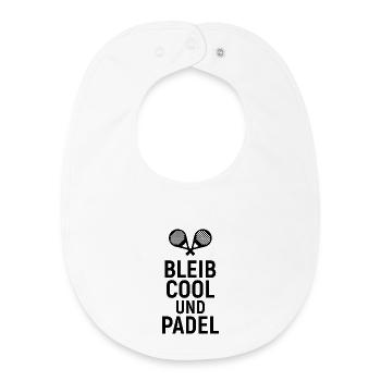 Cooler Spruch Padel Padelspiel Spieler Sportart - Baby Organic Lätzchen - Weiß - Vorne