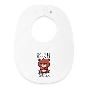 Serious Teddy - Baby Organic Bib - white - Front