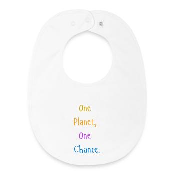 one_planet_one_chance - Baby Organic Lätzchen - Weiß - Vorne