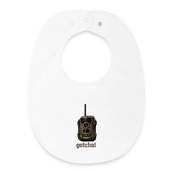 Surveillance, caméra - Bavoir bébé bio - blanc - Devant