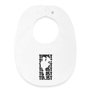 Funny tuba player - Baby Organic Bib - white - Front