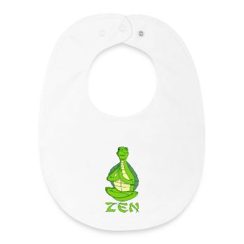 Yogi Schildkröte - Baby Organic Lätzchen - Weiß - Vorne