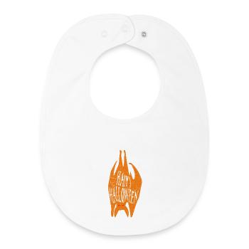 Happy Halloween - Baby Organic Bib - white - Front