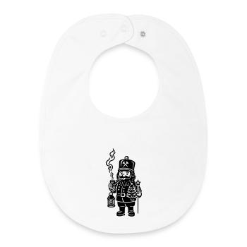 Miner smoker - Baby Organic Bib - white - Front