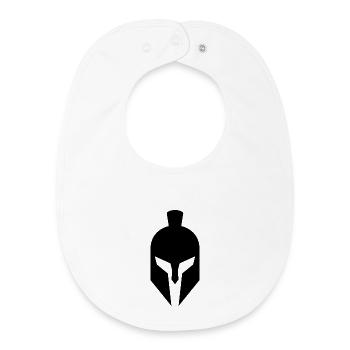 Spartan helmet - Baby Organic Bib - white - Front