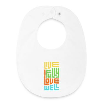 Vis pleinement Aime Bien. - Bavoir bébé bio - blanc - Devant