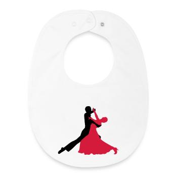 la danse de salon - Bavoir bébé bio - blanc - Devant