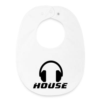 House - Baby Organic Bib - white - Front