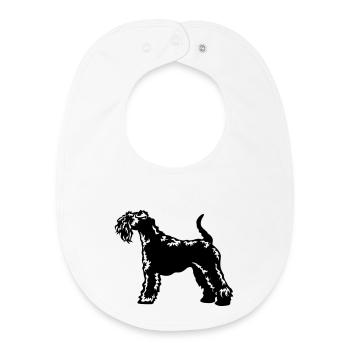 Kerry Blue Terrier - Bavoir bébé bio - blanc - Devant