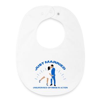 Je viens de me marier | Mariage - Bavoir bébé bio - blanc - Devant
