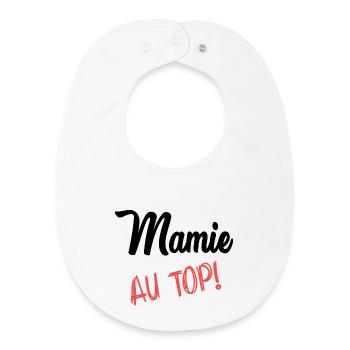 MAMIE - Bavoir bébé bio - blanc - Devant