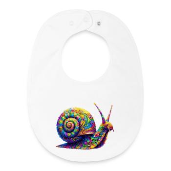 Snail - Baby Organic Bib - white - Front