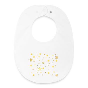 Golden Star Sparks - Baby Organic Bib - white - Front