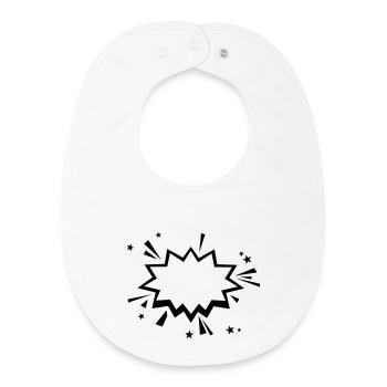Bande dessinée Bang - Bavoir bébé bio - blanc - Devant