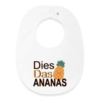C’est l’ananas – Jeu de mots - Bavoir bébé bio - blanc - Devant