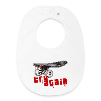 Skateboard - Baby Organic Bib - white - Front