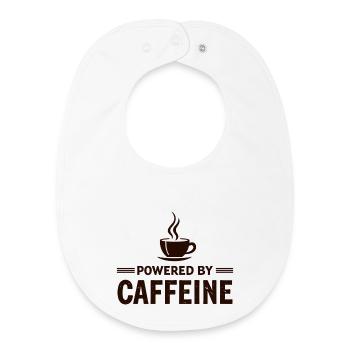 Powered By Caffeine Kaffee Spruch Energie - Baby Organic Lätzchen - Weiß - Vorne