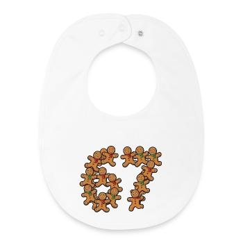 Gingerbread 67 Meme - Baby Organic Lätzchen - Weiß - Vorne