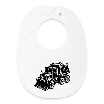 Schneepflug - Baby Organic Lätzchen - Weiß - Vorne