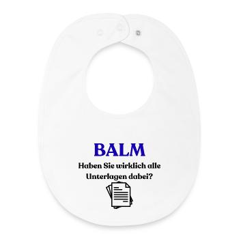 BALM Bureau fédéral de la logistique et de la mobilité - Bavoir bébé bio - blanc - Devant