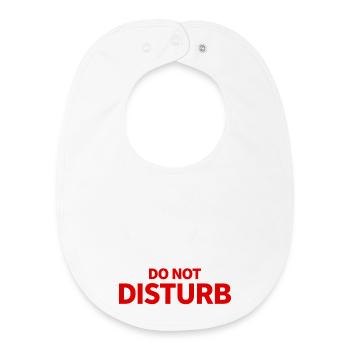 Ne pas déranger Hanger Dire Humour - Bavoir bébé bio - blanc - Devant