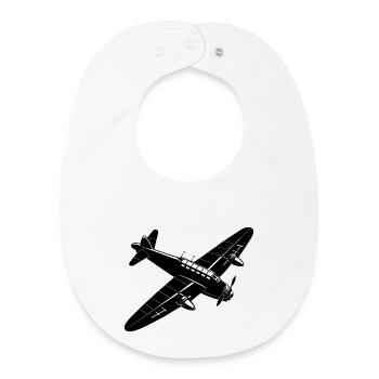 Old airplane - Baby Organic Bib - white - Front