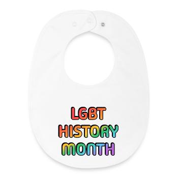 Mois de l’histoire LGBT - Bavoir bébé bio - blanc - Devant