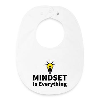 Mindset is everything Light bulb motivation success - Baby Organic Bib - white - Front