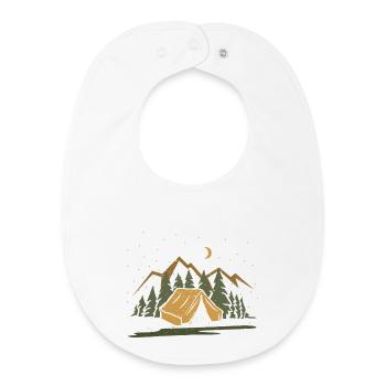 Moonlit Forest Tent - Baby Organic Bib - white - Front