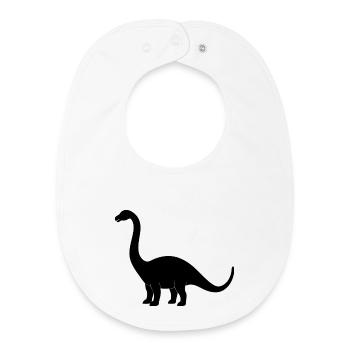 Brontosaurus - Baby Organic Bib - white - Front