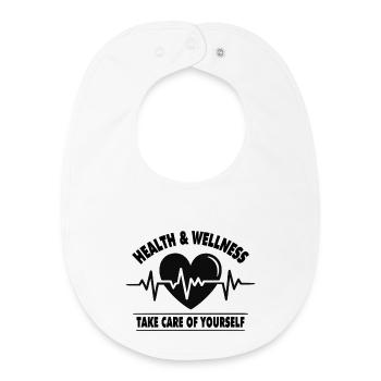 Battements de cœur Santé et bien-être - Bavoir bébé bio - blanc - Devant