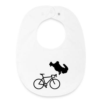 Bicycle Cycling Bunny - Bavoir bébé bio - blanc - Devant