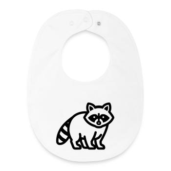 raton laveur - Bavoir bébé bio - blanc - Devant