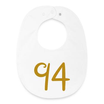 94 - Baby Organic Bib - white - Front