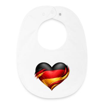 Fan du cœur en Allemagne - Bavoir bébé bio - blanc - Devant