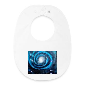 Blue Galaxy - Baby Organic Bib - white - Front