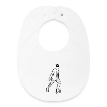 Roller Skater Boy - Baby Organic Bib - white - Front