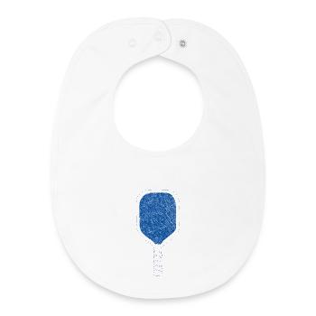 Pickleball Racket - Baby Organic Bib - white - Front