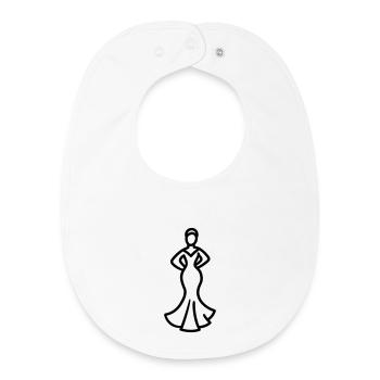 flamenco - Bavoir bébé bio - blanc - Devant