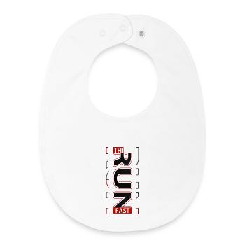 THINK FAST Running sport experience V1 - Baby Organic Bib - white - Front