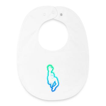 Schwimmen Schwimm Herren Schwimmer Jungen - Baby Organic Lätzchen - Weiß - Vorne
