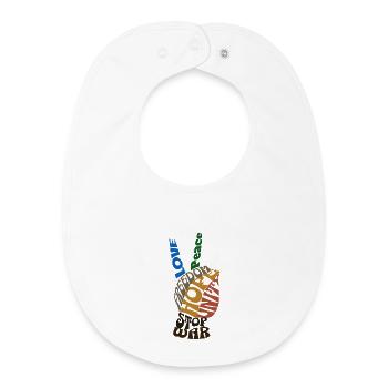 Message vibrant Liberté Design - Bavoir bébé bio - blanc - Devant