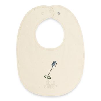 Introverted metal detector hobbyist - Baby Organic Bib - soft Ecru - Front
