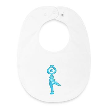 Yoga, gezogenes Wort - Baby Organic Lätzchen - Weiß - Vorne
