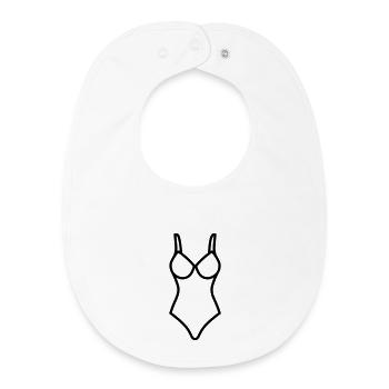 maillot de bain - Bavoir bébé bio - blanc - Devant
